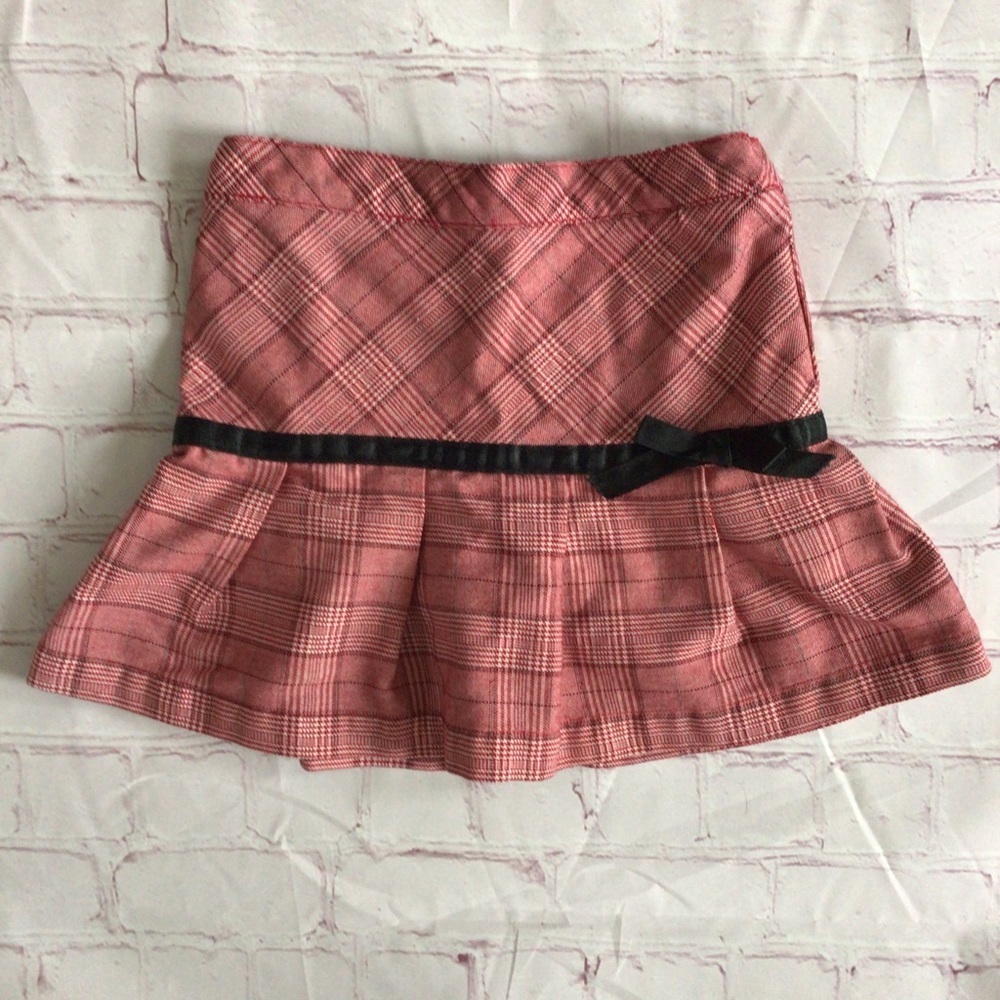 Girl Connection Red Plaid Skirt with Attached Shorts - Size 4